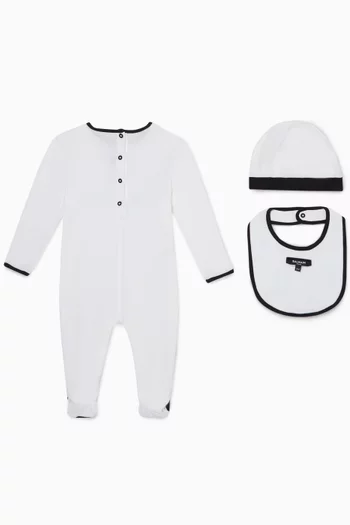 Logo Jersey Sleepsuit, Set of 3