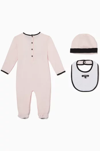 Logo Jersey Sleepsuit, Set of 3   
