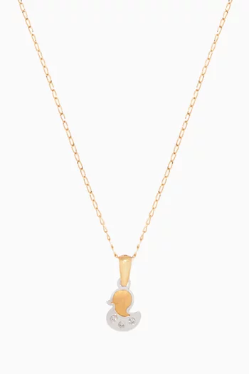 Duck 3D Diamond Pendant Necklace