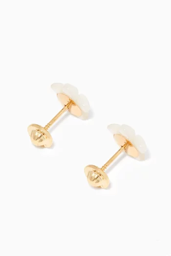 Floral Diamond Stud Earrings