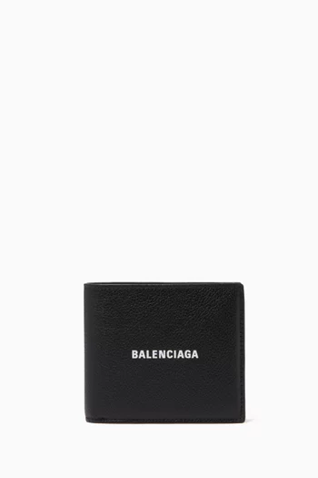 Square Bi-Fold Calfskin Wallet