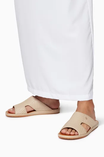 Western Arca Matelasse Chevron Lambskin Sandals