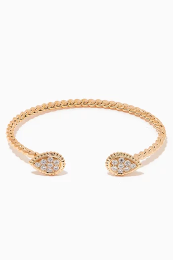 Serpent Bohème S Motif Diamond Bracelet in 18kt Yellow Gold        
