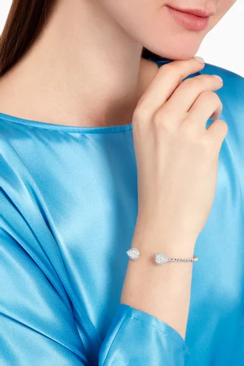Serpent Bohème S Motif Diamond Bracelet in 18kt White Gold