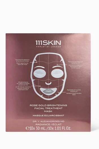 Rose Gold Brightening Facial Treatment Masks, Pack of 5    