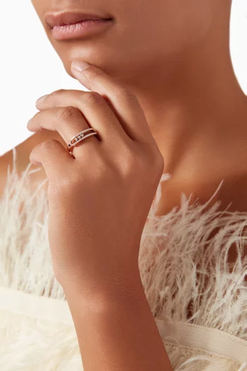 Baby Move Pavé Diamond Ring in 18kt Rose Gold