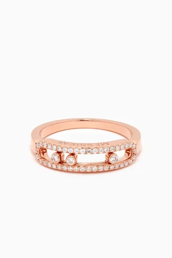Baby Move Pavé Diamond Ring in 18kt Rose Gold