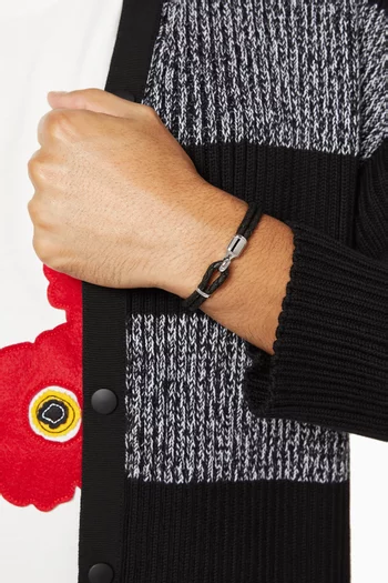 سوار سنجل ترايس جلد وفضة إسترلينية