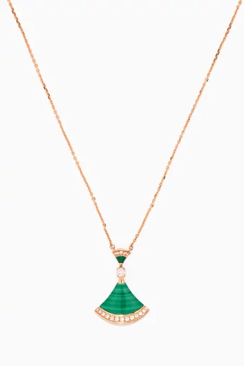 Divas' Dream Malachite Diamond Pavé Necklace