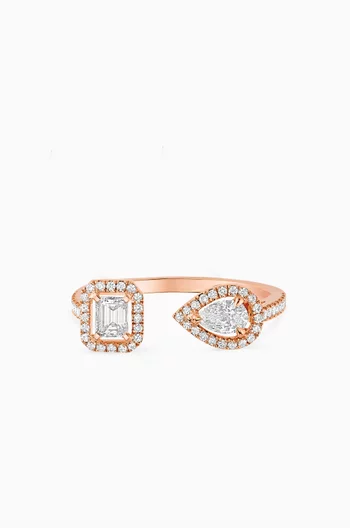 My Twin Toi & Moi Diamond Ring in 18kt Rose Gold