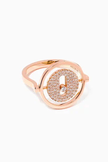 Lucky Move PM Pavé Diamond Ring in 18kt Rose Gold