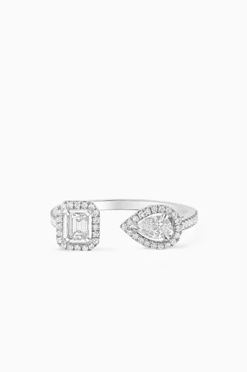 My Twin Toi & Moi Diamond Ring in 18kt White Gold    