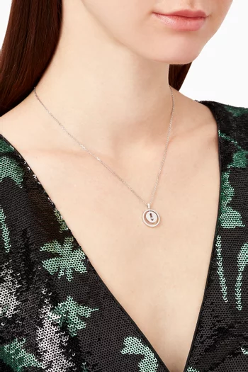 Lucky Move PM Diamond Necklace in 18kt White Gold   