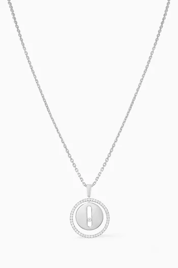 Lucky Move PM Diamond Necklace in 18kt White Gold   