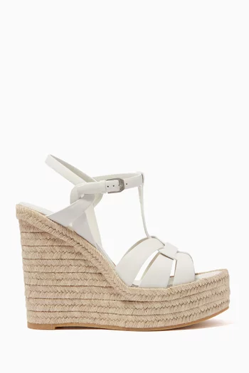 Tribute 130 Wedge Espadrilles in Smooth Leather