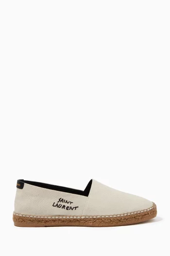 Logo-embroidered Espadrilles in Canvas