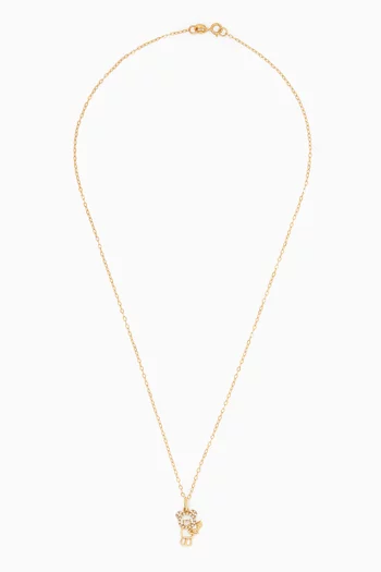 Maya & Friends Diamond Pendant in 18kt Yellow Gold