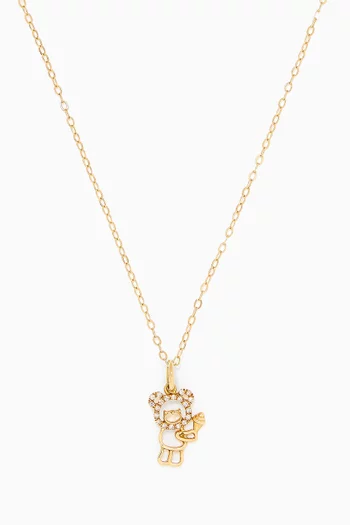 Maya & Friends Diamond Pendant in 18kt Yellow Gold