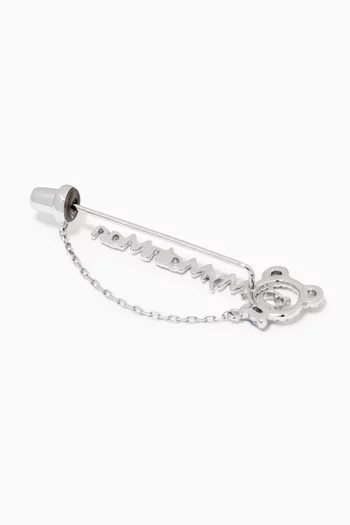"My Main Man" Diamond Brooch in 18kt White Gold