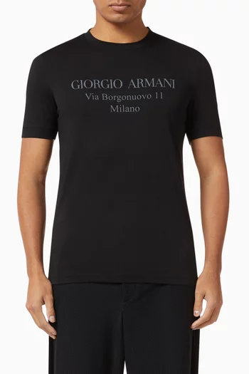 تي شيرت قطن بطبعة Borgonuovo