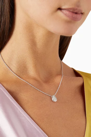 Serpent Bohème S Motif Diamond Pendant in 18kt White Gold