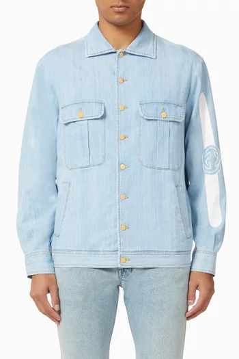 Logo Print Denim Jacket   