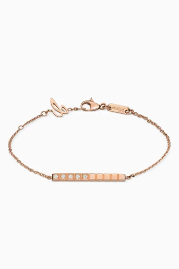 Ice Cube Pure Diamond Bracelet in 18kt Rose Gold