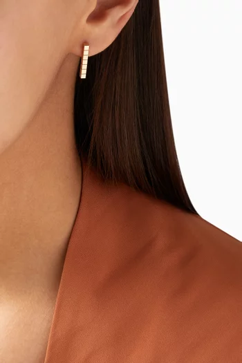 Ice Cube Pure Earrings in 18kt Rose Gold
