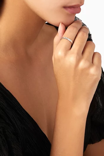 Ice Cube Pure Ring with Diamond in 18kt White Gold