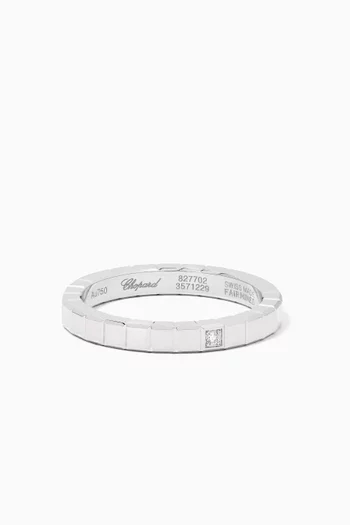 Ice Cube Pure Ring with Diamond in 18kt White Gold
