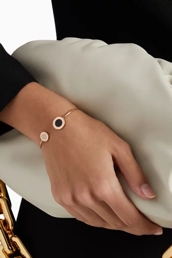 BVLGARI BVLGARI Onyx Diamond Pavé Bracelet in 18kt Rose Gold