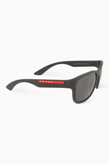 Flask Rectangle Sunglasses in Acetate 