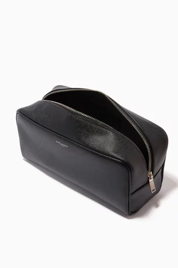 Grooming Case in Grain De Poudre Embossed Leather   
