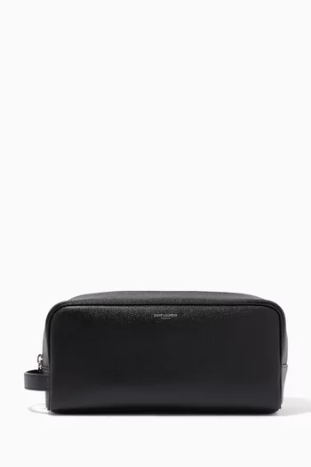 Grooming Case in Grain De Poudre Embossed Leather   