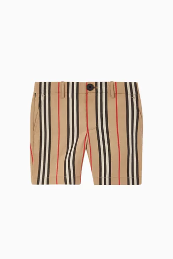 Icon Stripe Cotton Chino Shorts  