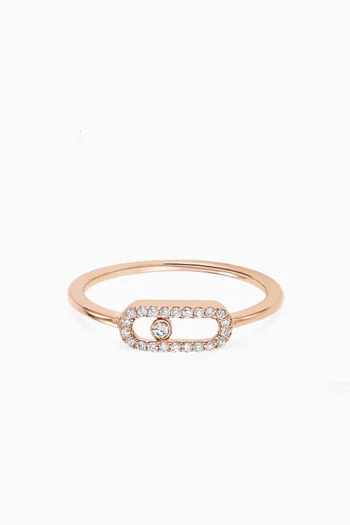 Move Uno Diamond Ring in 18kt Rose Gold     
