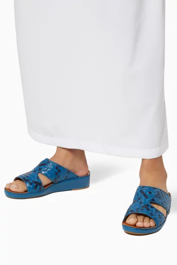 Peninsula Treece Sandals in Karung Snakeskin & Softcalf   