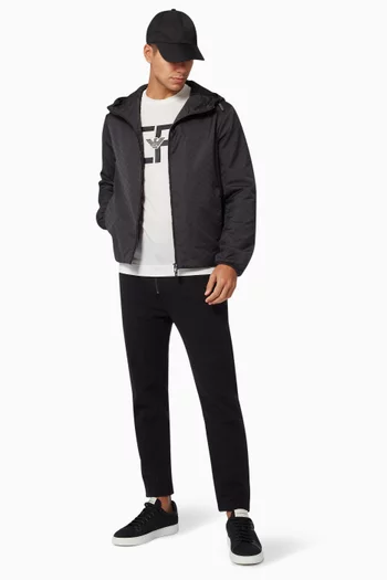 EA Monogram Hooded Nylon Jacket       