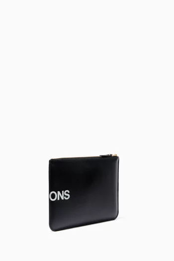 Huge Logo Card Holder in Leather  