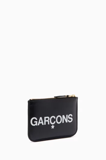 Huge Logo Card Holder in Leather    