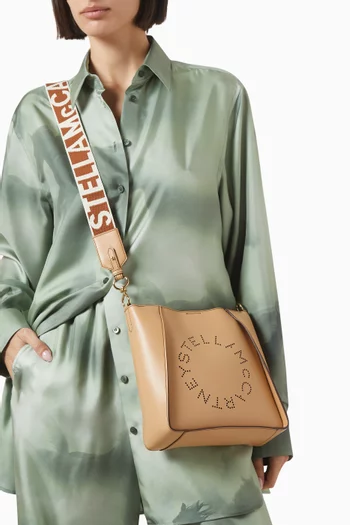 Mini Stella Logo Shoulder Bag in Eco Alter Nappa