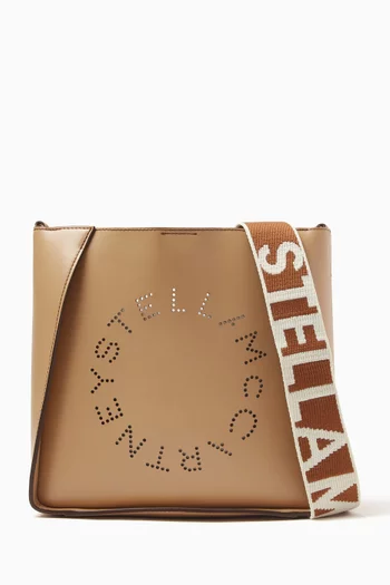 Mini Stella Logo Shoulder Bag in Eco Alter Nappa