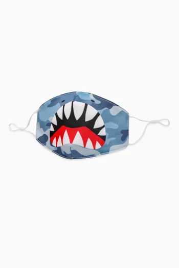 Camo Shark Printed Face Mask 