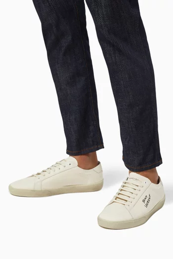 Court Classic SL/06 Embroidered Sneakers in Leather  
