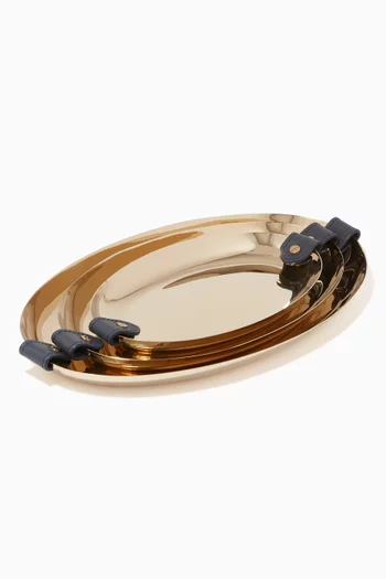 Wyatt Nesting Tray in Stainless Steel, Set of 3