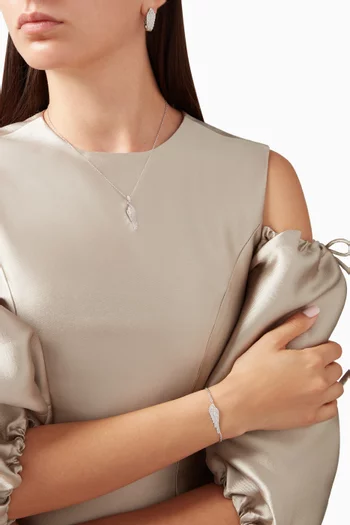 Wings Classic Diamond Pendant in 18kt White Gold