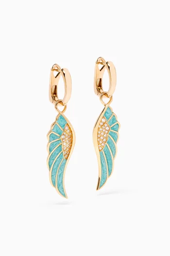 Wings Reflection 'Summer' Small Earrings in 18kt Yellow Gold   