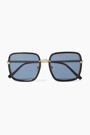 Clio Oversized Sunglasses in Acetate & Stainless Steel