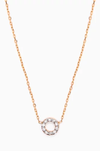 Mini Diamond Circle Necklace in 14kt Yellow Gold     