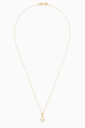 Floral Diamond Pendant in 18kt Yellow Gold  